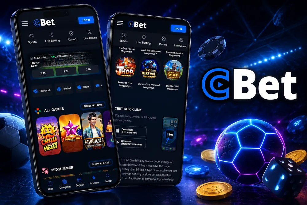 App de CBet para Android e iOS con casino y apuestas deportivas